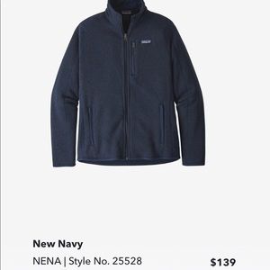Patagonia men’s better sweater in navy